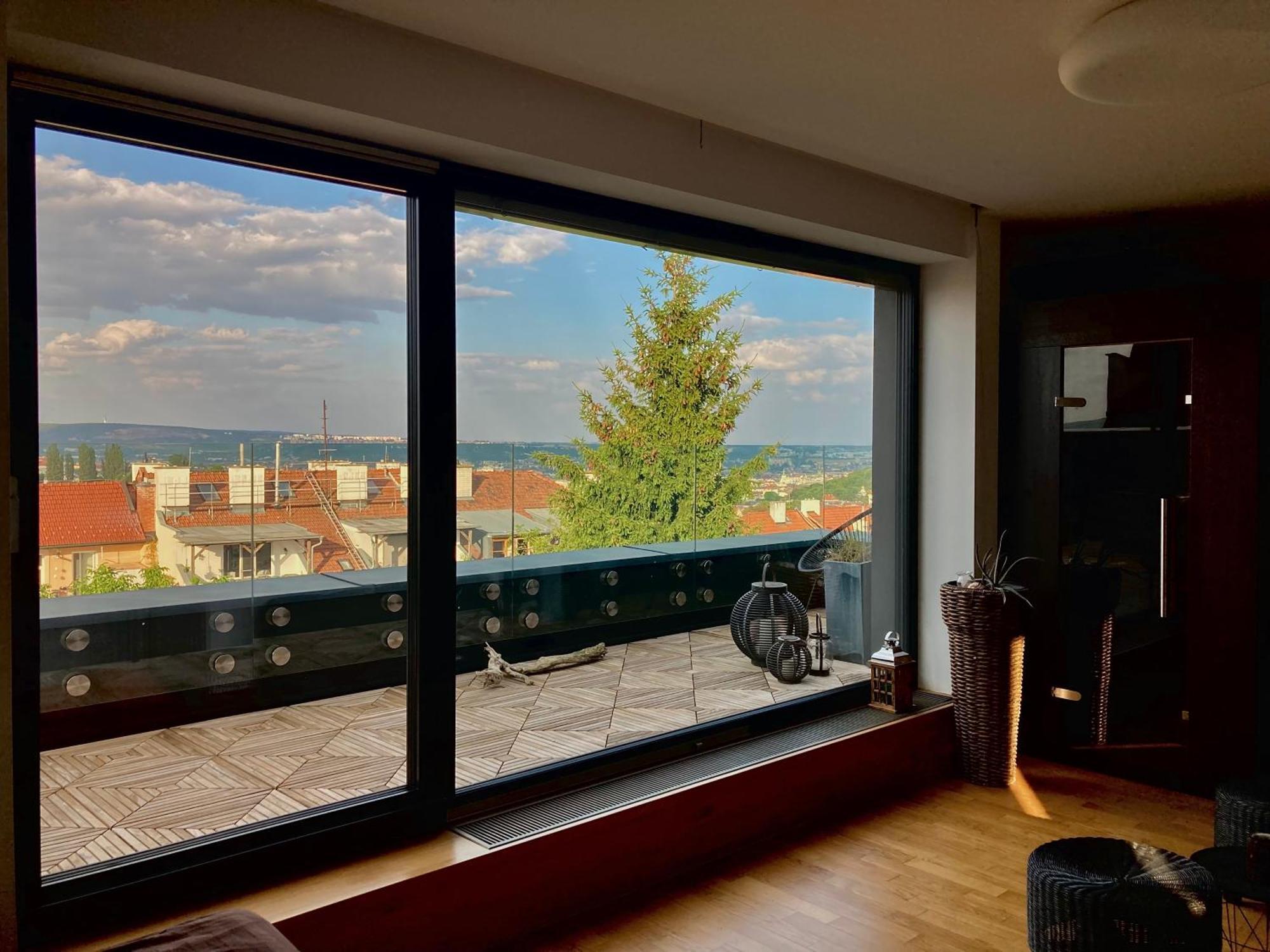 Apartman Se Saunou A Terasou S Vyhledem Na Brno Esterno foto