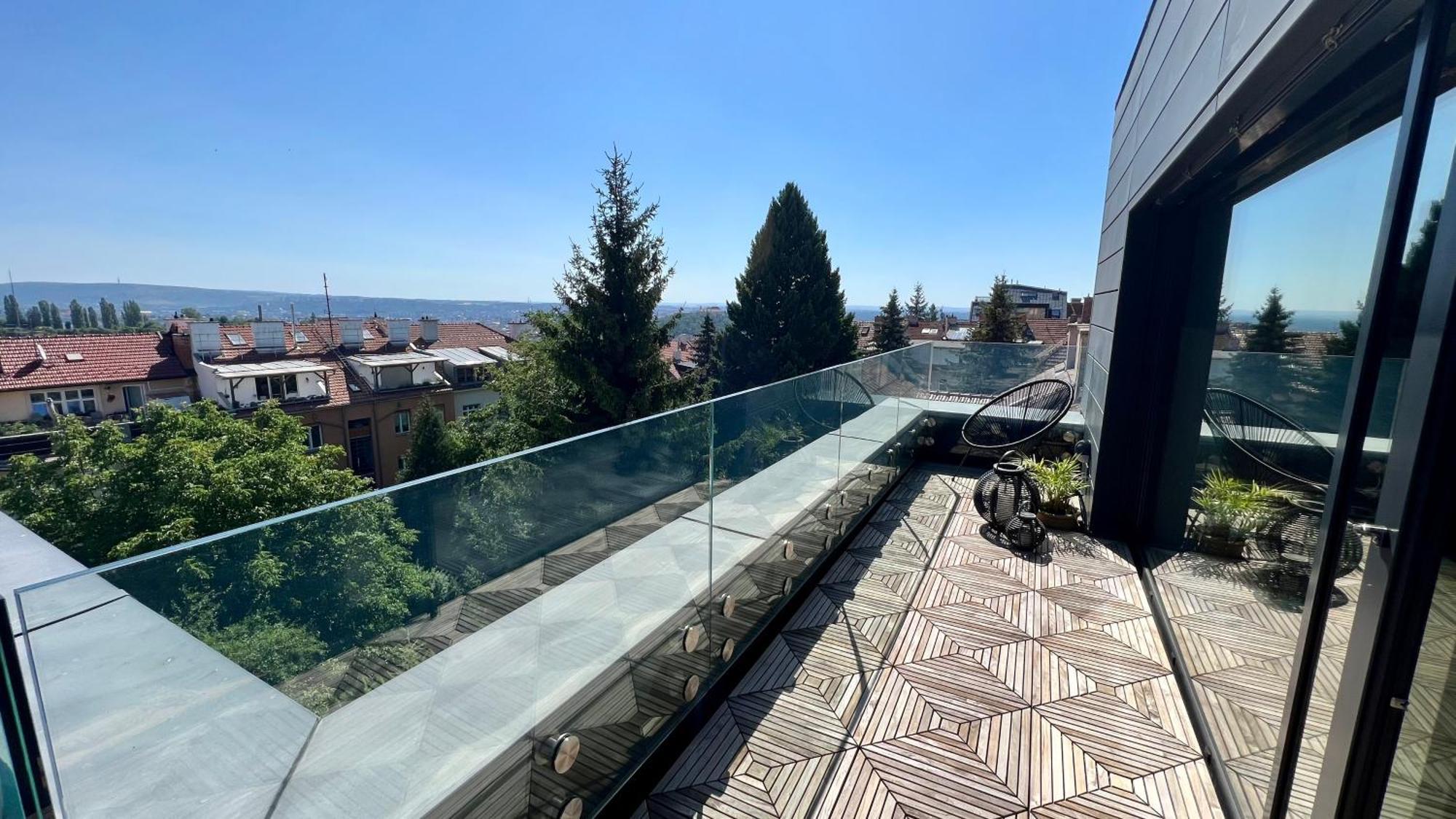 Apartman Se Saunou A Terasou S Vyhledem Na Brno Esterno foto